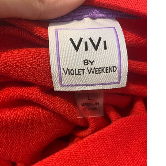 Violet Weekend red ruffled sleeves maxi dress size large - Picture 3 of 12